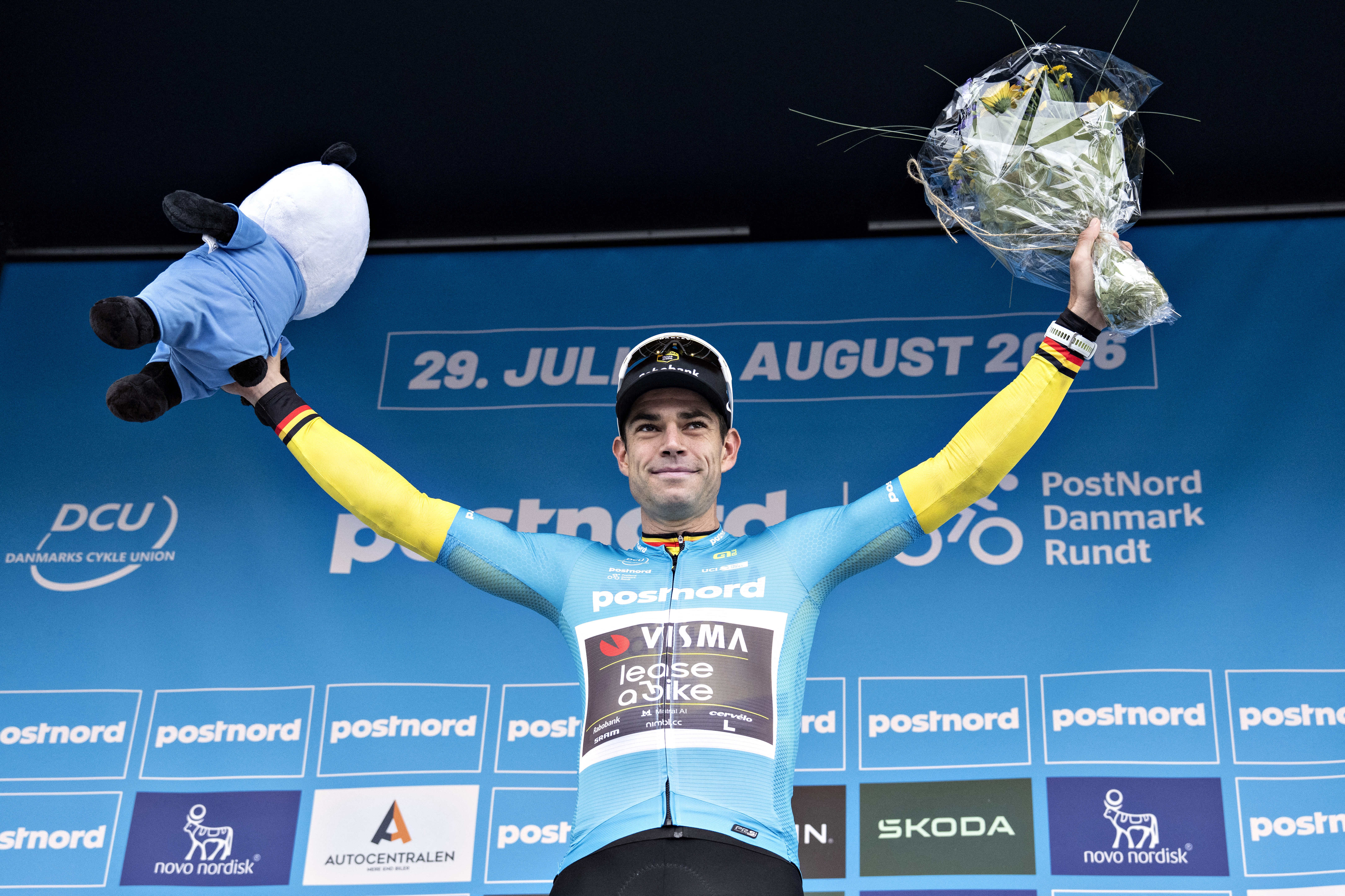 Van Aert a dán körversenyen.