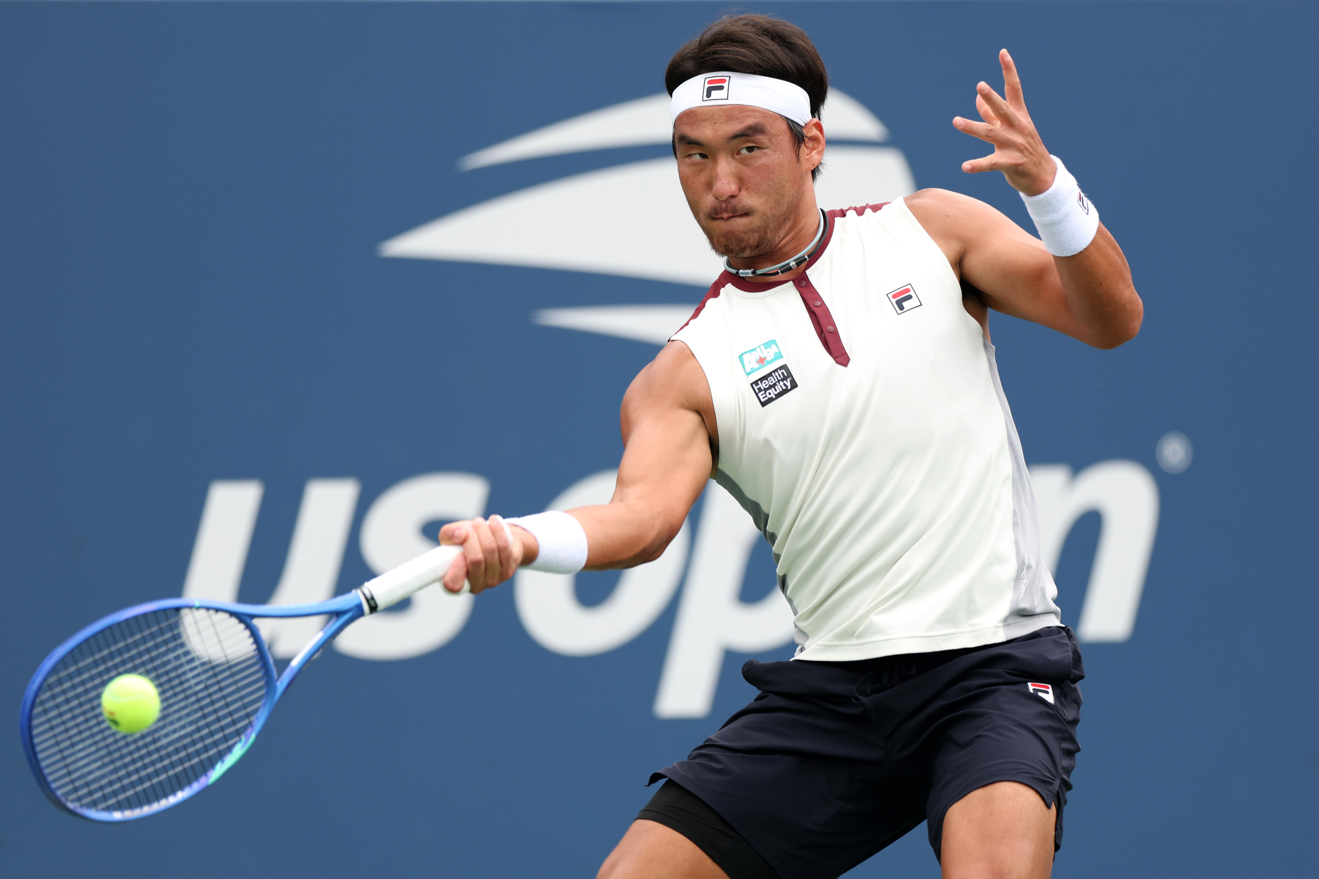Bu Yunchaokete frente a Rafa Jódar en el US Open 2026.