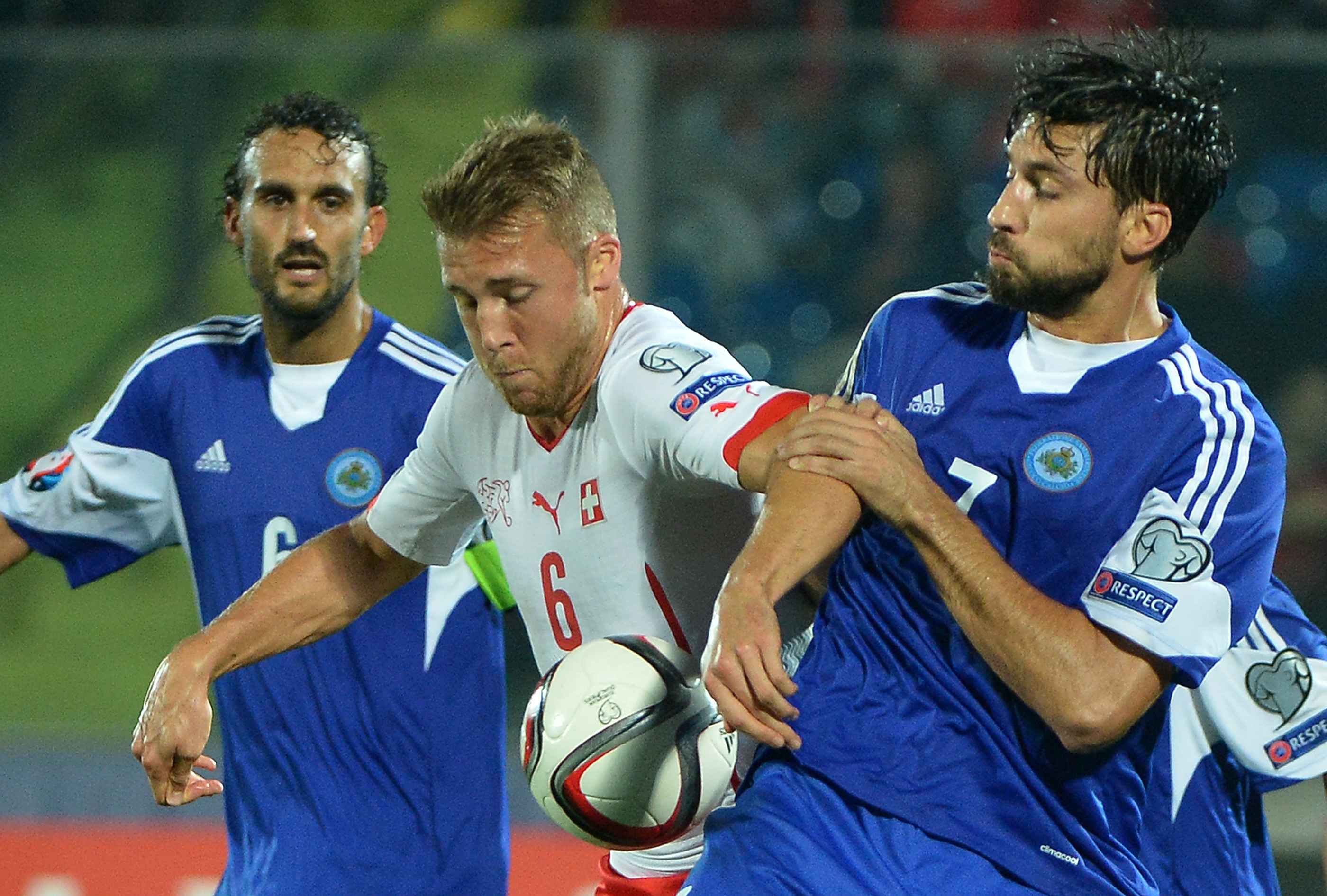 Mirko Palazzi, Widmer San Marino-Svizzera (Foto AFP)