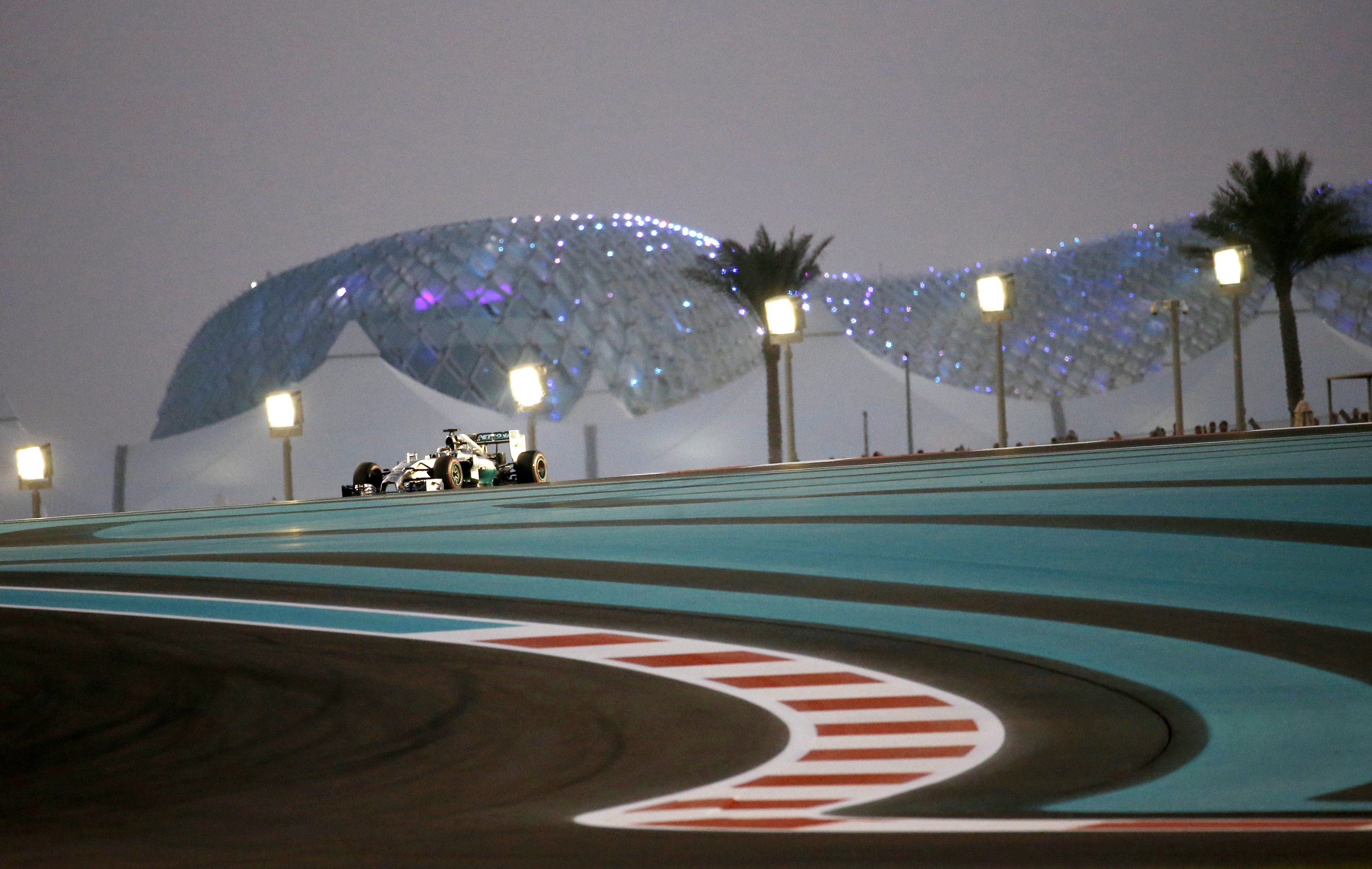 Lewis Hamilton at Abu Dhabi (Reuters)