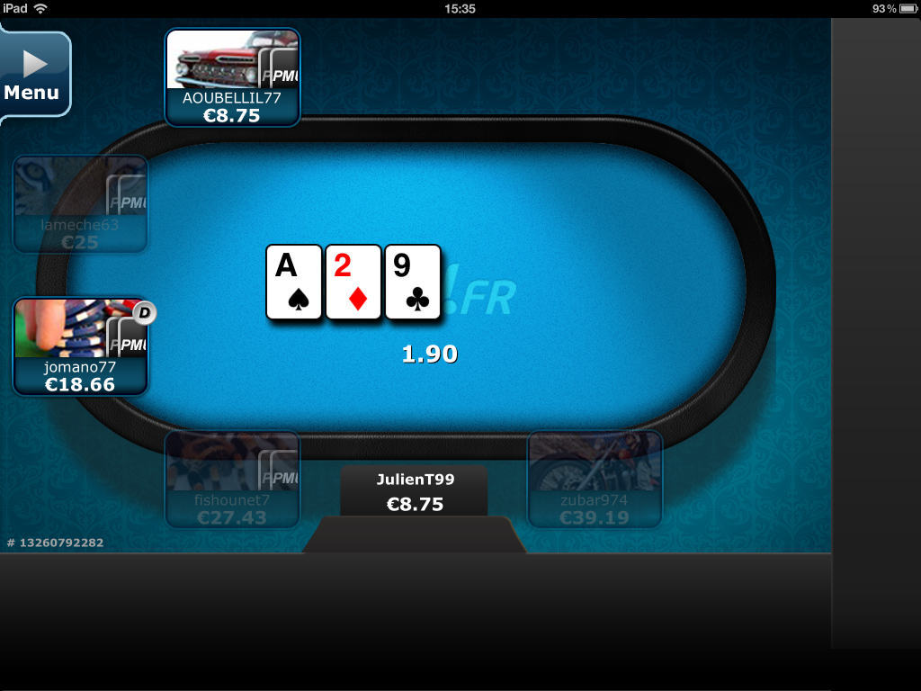NOUVELLE APPLICATION PMU POKER visual data 7